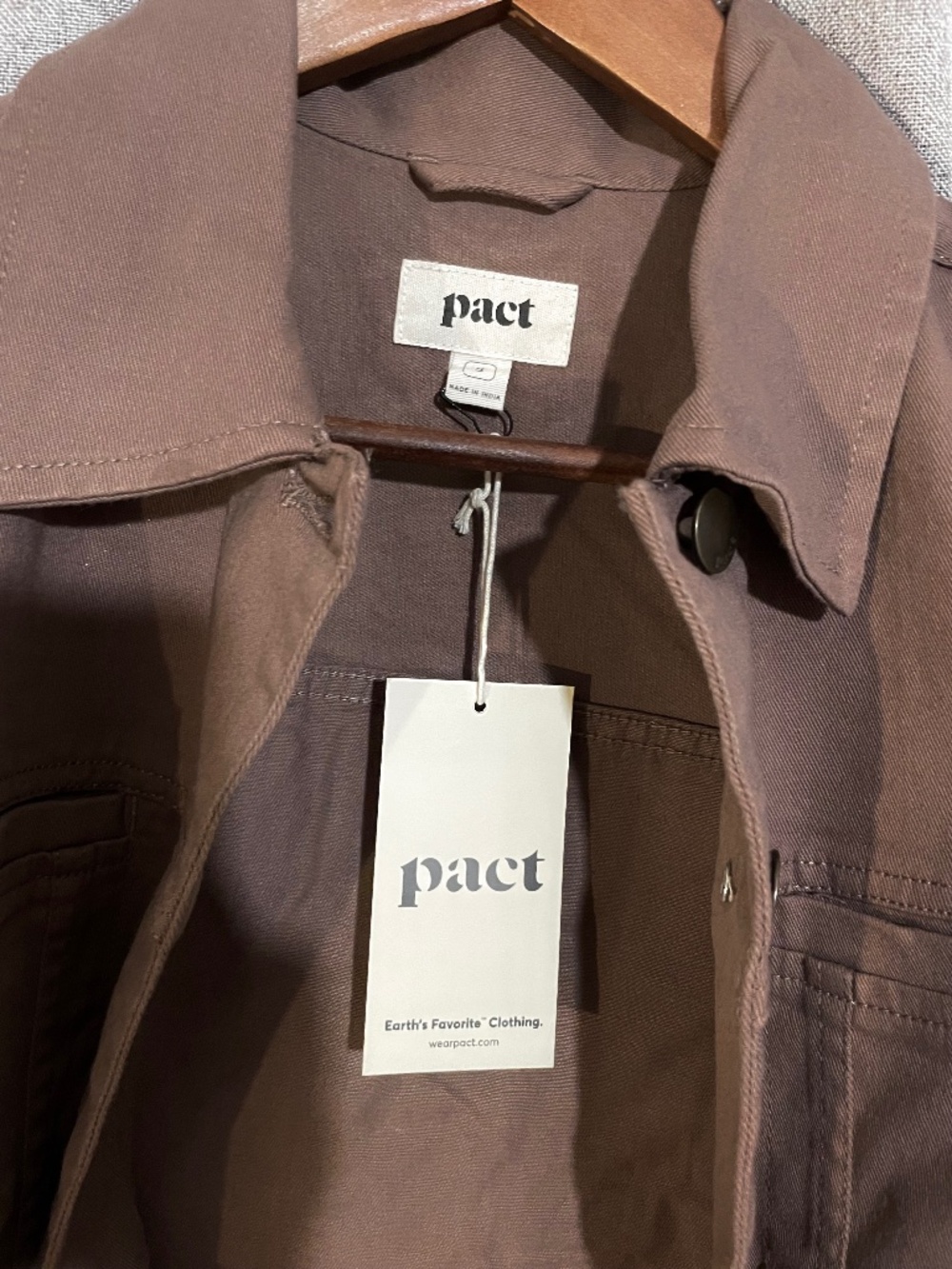 Pact Women's Stretch Twill Denim Jacket (ORGANIC Cotton)(NWT) - Picture 7 of 10